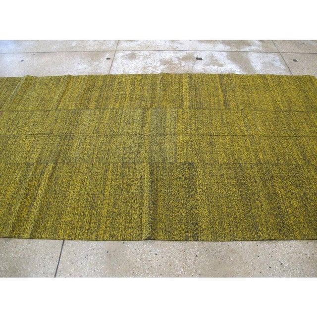 Mustard Galerie Shabab Collection Mid-20th Century Handmade Turkish Flat-Weave Kilim Accent Carpet For Sale - Image 8 of 10