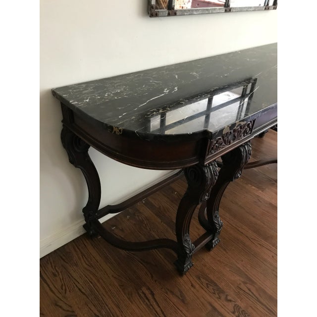 1920s Antique 1920s Berkey and Gay Style Marble Topped Sideboard Console For Sale - Image 5 of 13