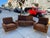 Mid Century Sofa & Two Chairs in Cocoa Brown For Sale In San Francisco - Image 6 of 11