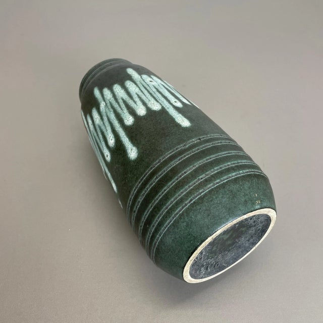 Zig Zag Pottery Fat Lava Vase from Scheurich, Germany, 1970s For Sale - Image 11 of 14
