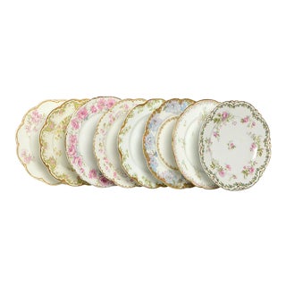 Vintage Mixed Haviland Dinner Plates - Set of 8 For Sale