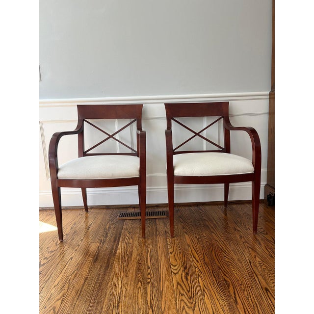 Late 20th Century Pair of "Archetype X" Chairs by Baker Furniture For Sale - Image 9 of 9