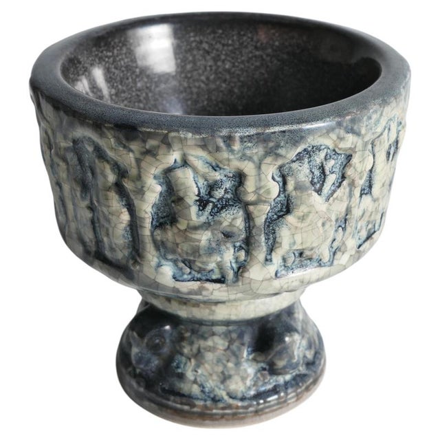 A remarkable 1960s ceramic bowl or jardinière by Michael Andersen & Son of Bornholm, Denmark, inspired by a celebrated...