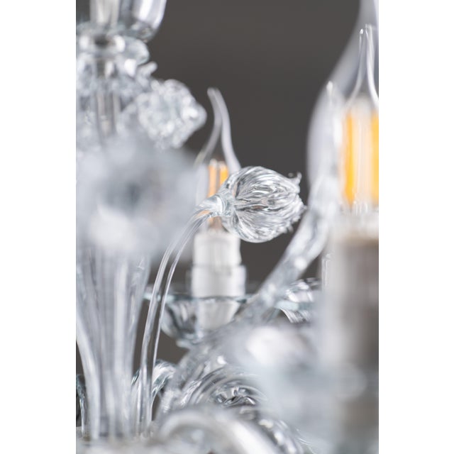 Vintage Art Deco Murano Glass Chandelier by Flavio Poli for Seguso, 1950s For Sale - Image 8 of 13