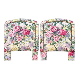 Floral Chintz Upholstered Twin Headboards- a Pair