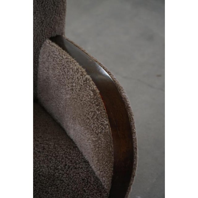 Danish Modern Art Deco Lounge Chairs in Lambswool and Birch, 1940s, Set of 2 For Sale - Image 17 of 18