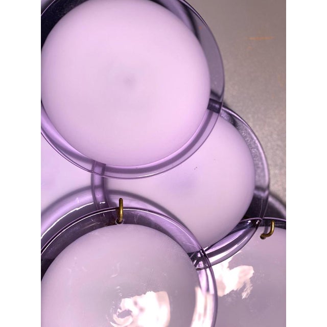 Amethyst Murano Glass Disc Sconce or Wall Light, 1970s For Sale - Image 3 of 11