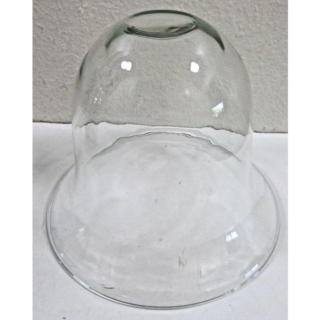 Vintage Baroque Style Case Glass Bowl With Dual Figurative Metal Handles and Stand For Sale - Image 13 of 14