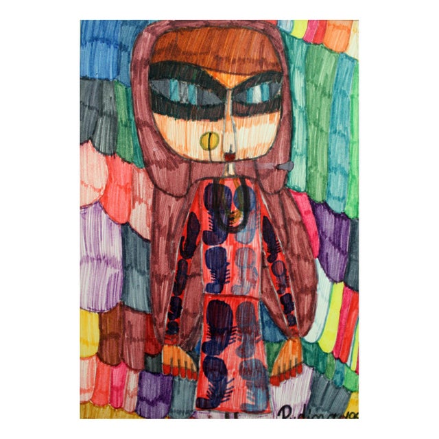1990s Rudina, Colorful Composition, Artwork on Paper For Sale - Image 5 of 5
