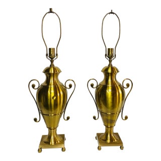 Vintage Wildwood Brass Urn Lamp Pair For Sale