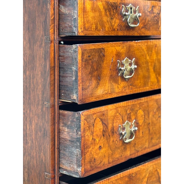 Wood Antique Queen Anne Walnut Chest on Stand, 1710 For Sale - Image 7 of 12