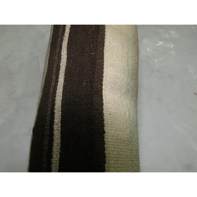 Mid-Century Modern Large Kilim Striped Pillow For Sale - Image 3 of 4