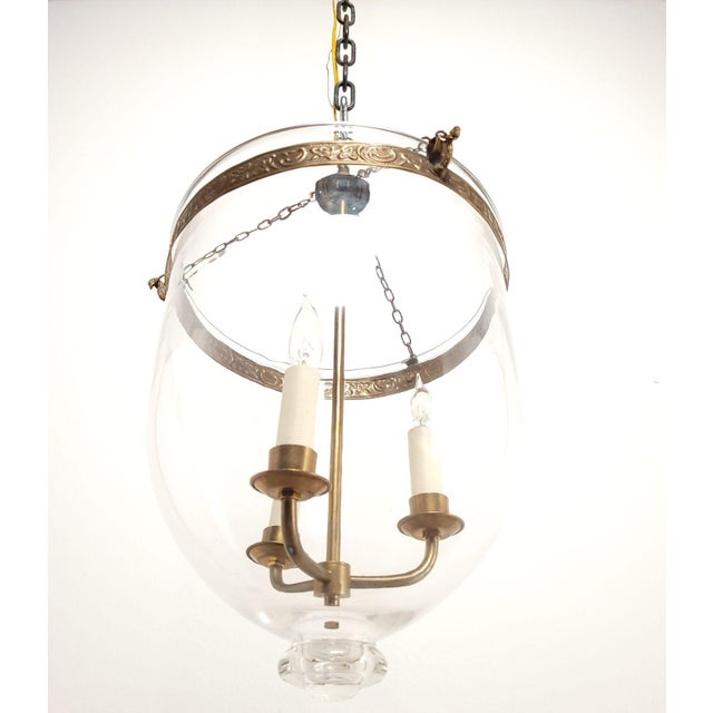 1980s Large Vintage Bell Jar Lantern, Circa 1980 For Sale - Image 5 of 5