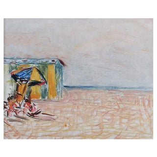 Giovanni Malesci, Marine Landscape, 1966, Oil on Canvas For Sale