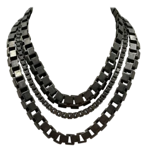 Thierry Mugler Multi-strand Silver-tone Necklace 1980
