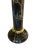 1980s Karl Springer Style Large Faux Marble Painted Wood Candle Sticks With Brass Trim - Set of 2 For Sale - Image 5 of 12
