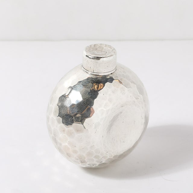 This exquisite Aesthetic Movement sterling silver scent flask, crafted by the renowned American silversmith firm Whiting...