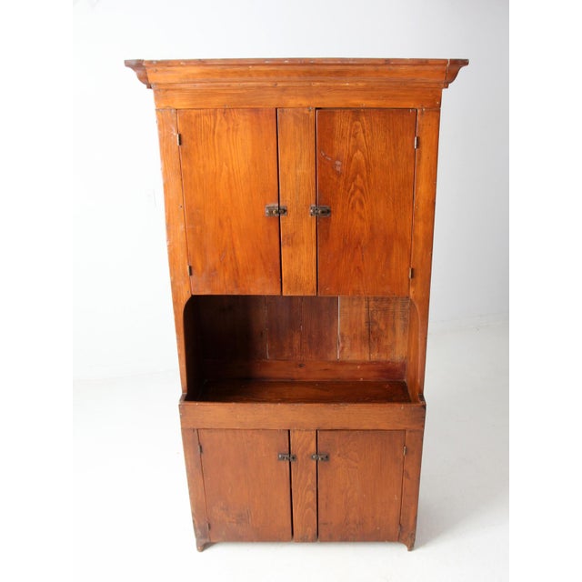 Mid 19th Century Antique Primitive Cupboard For Sale - Image 5 of 11
