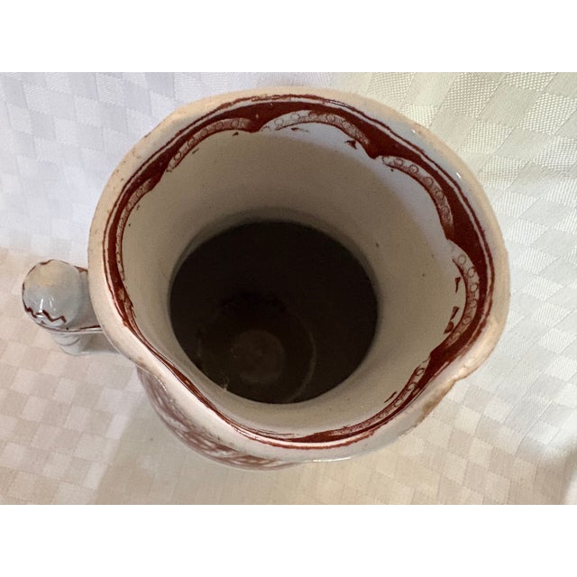Ceramic Mid 19th Century English Brown Transfer Ware Pitcher For Sale - Image 7 of 12