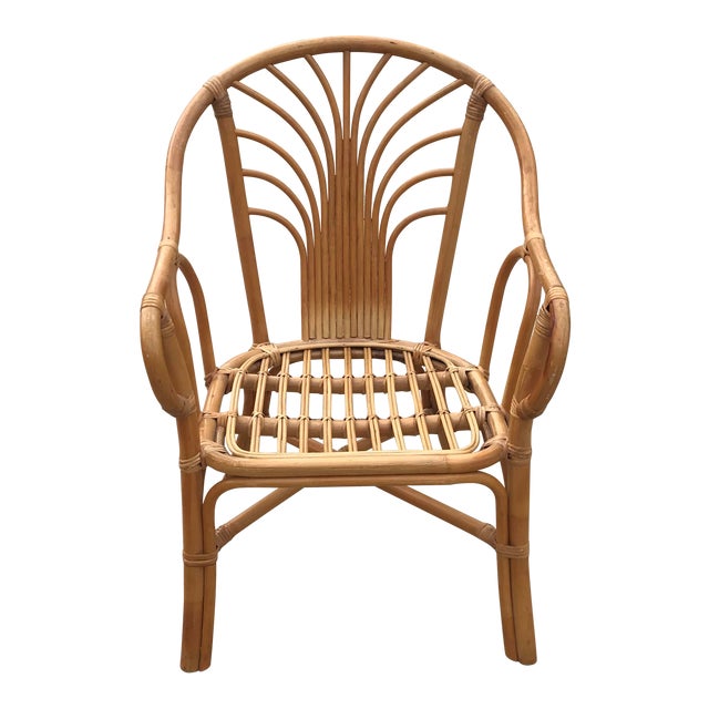 Vintage Mid Century Rattan Bentwood Chair Chairish