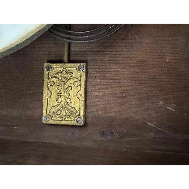 Vintage Pendulum Clock in Wood For Sale - Image 9 of 13