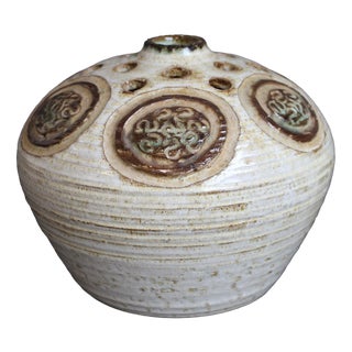 Vintage French Ceramic Flower Holder by Marcel Giraud, 1960s For Sale