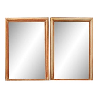 19th Century French Parcel Gilt and Painted Mirrors - A Pair For Sale