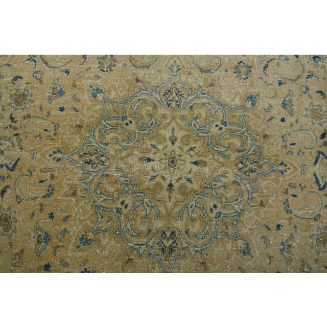 1970s Vintage Persian Handmade Wool Cotton Orange Oversize Area Rug For Sale In San Francisco - Image 6 of 10