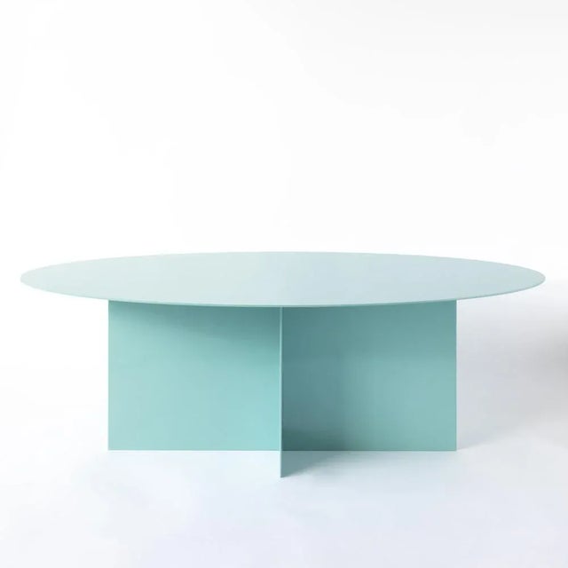 Contemporary Across Elliptical Coffee Table by Claudia Pignatale for Secondome For Sale - Image 3 of 8