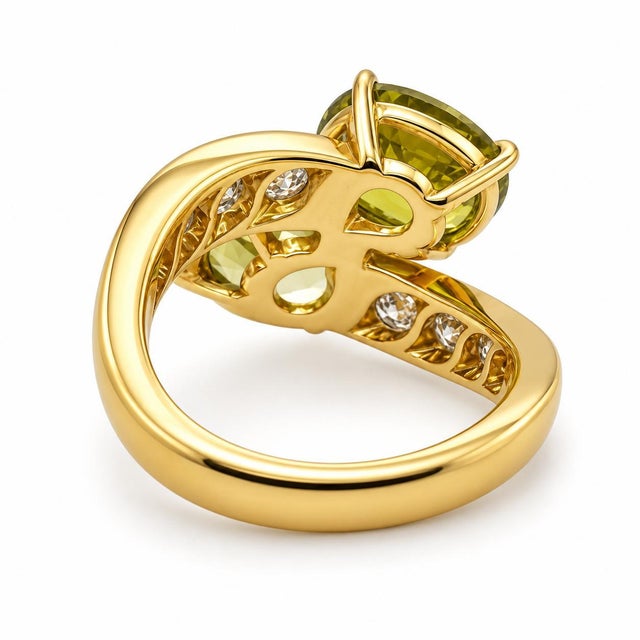 Keith Davis 18k Chrysoberyl Ring, Size 6.5 For Sale - Image 4 of 4