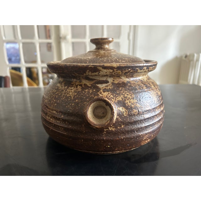 Stoneware Covered Pot from Alain Rech, 1970s For Sale - Image 4 of 12