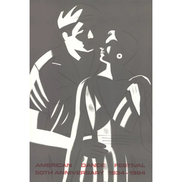 Contemporary 1984 Alex Katz 'Sunset-American Dance Festival' Gray,White USA Lithograph For Sale - Image 3 of 3