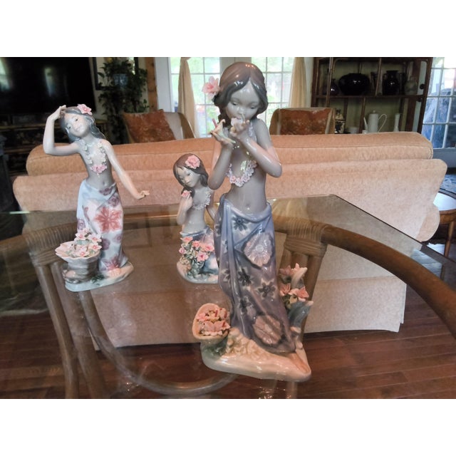 3 Lladró Porcelain Figurines; Tropical Hawaiian Series, Sculpted by Salvador Debón For Sale - Image 6 of 17