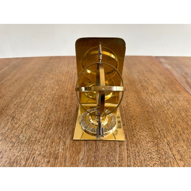 Vintage Brass Armillary Sphere Bookend, c.1980s For Sale - Image 4 of 6