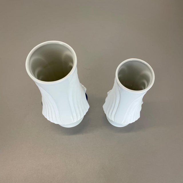 Op Art Porcelain Vases by Royal Bavaria KPM, Germany, 1970s, Set of 2 For Sale - Image 14 of 18