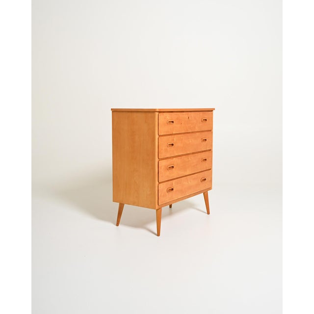 Vintage Scandinavian Birch Chest of Drawers, 1950s For Sale - Image 3 of 11