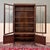 1930s Antique English Jacobean Bookcase Bookshelf Cabinet Double Door Oak c.1930s For Sale - Image 5 of 17