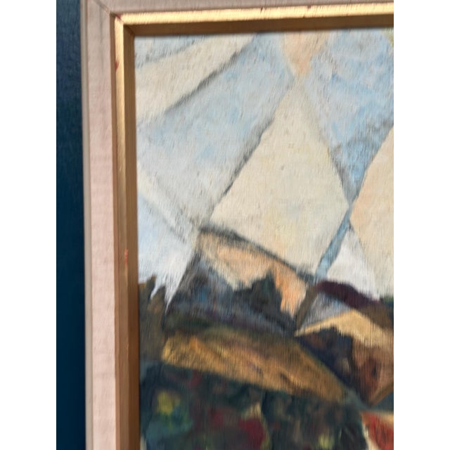 Mid 20th Century Kjell Lindberg, Cubist Landscape, 1950s, Oil on Canvas, Framed For Sale - Image 5 of 18
