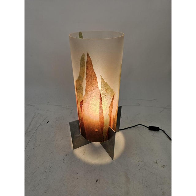 Italian Table Lamp with Leaf Theme, 1980s For Sale - Image 3 of 9