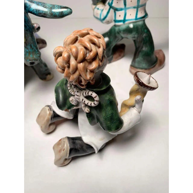 Small Austrian Ceramic Figure Collection Candleholder by Leopold Anzengruber - 3 Pieces For Sale - Image 9 of 10