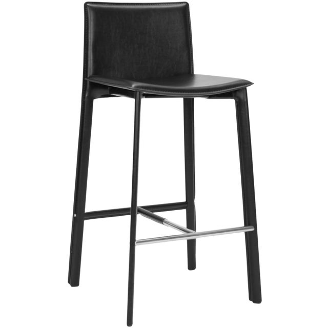 Modern 28.5" H Barstool Black & Chrome - a Pair For Sale - Image 3 of 7