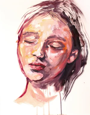 "Poignant No. 3" Contemporary Original Portrait Oil Painting by Elizabeth Becker