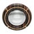 Wood "Sparrow" Convex Wall Mirror With Bronze Details, Handcrafted For Sale - Image 7 of 9