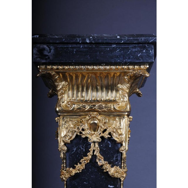 20th Century Napoleon III Style Marble Column with Bronze For Sale - Image 10 of 14