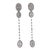 14k White Gold Oval 1 Carat Diamond Cluster Drop Dangle Earrings - 2 Pieces For Sale