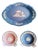 Three Piece Set in Blue and Pink Jasperware from Wedgwood, Set of 3 For Sale