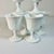 White 1970s Vintage Americana Arts & Crafts Indiana Glass Grape Milk Glass Water/Wine Goblets - Set of 6 For Sale - Image 8 of 8