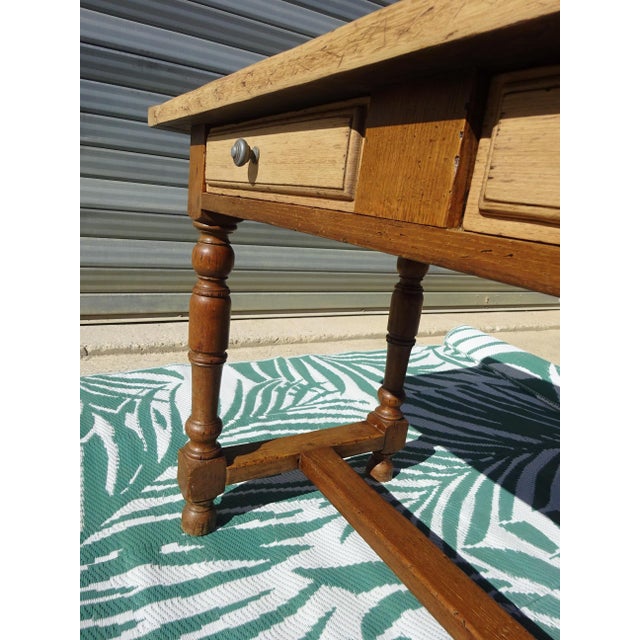 Vintage Oak Desk, 1930s For Sale - Image 18 of 18