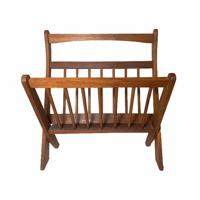 Vintage Danish Modern Teak Folding Magazine Rack