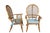 Pair of Mid Century Coastal Bohemian Armchairs. Features a bamboo frame with interlaced rattan balloon back and removable...